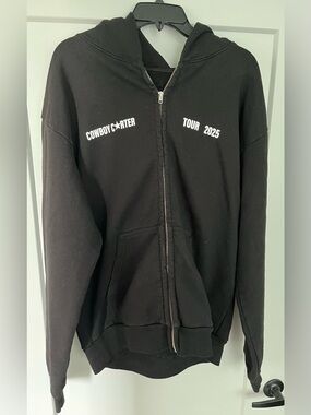 New Beyonce Cowboy Carter Tour Jacket Black Zip Up CCT 2025 Concert Size Large